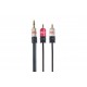 DCU Advance Tecnologic 30701240 cable de audio 3 m 3,5mm 2 x RCA Negro, Rojo, Acero inoxidable